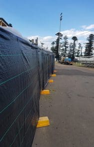 South Coast Site rentals: Close up of event fencing