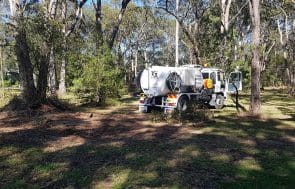 South Coast Site Rentals: effluent pump our truck onsite