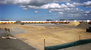 South Coast Site Rentals: temporary fencing securing a construction site