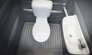 inside image of portable toilet