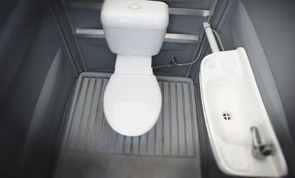 inside image of portable toilet